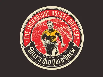 Beer Coaster beer beer coaster brewery bridge emblem england football logo design old gold vintage vintage illustration