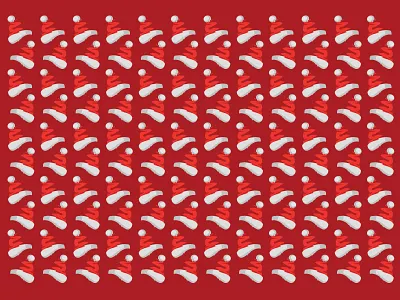 Santa Hat Pattern abstract adobe art christmas clean design giftwrap holidays illustration illustrator santa vector wallpaper