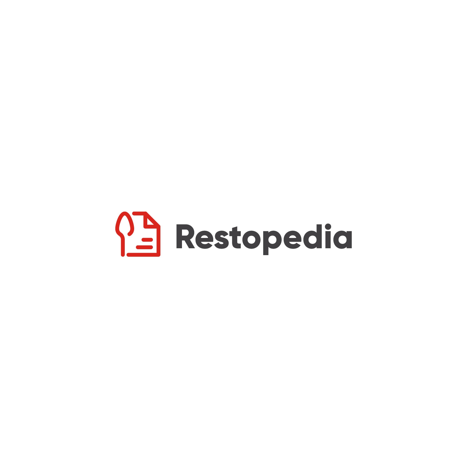 Logo concept for a restaurant management application app application chef cook creative food fork logo management menu minimal red restaurant spoon