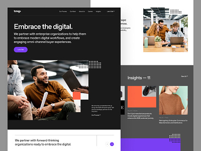 TMG - Home b2b bbagency brand branding cms commerce homepage logo product design ui user experience user interface ux visual identity web design website wordpress