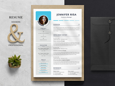 Professional CV / Resume Templates and Cover Letter clean cv word resume template