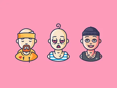 Random Characters character emoji icon icons illustration nft outline outline icons