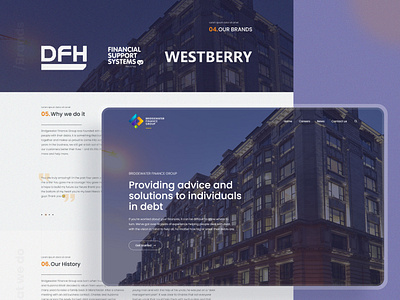 Bridgewater Finance Group branding designs ui ux