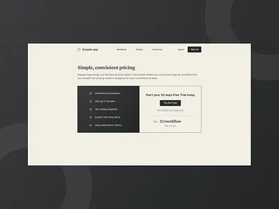 Easypie.app pricing page design pricing page saas ui web design