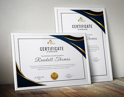 Landscape and Portrait Certificate Template job certificate