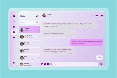 Chat - GlassMorphism branding design glassmorphism idea ui ux