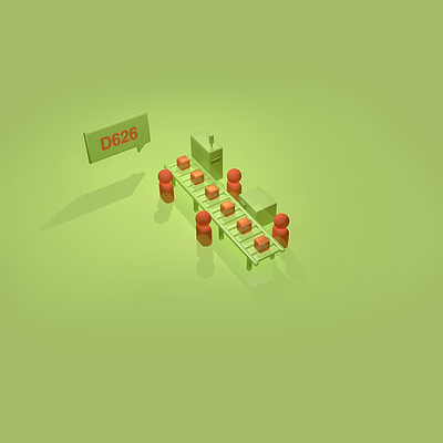 Assembly Line 3d assembly c4d elements factory green industry manufacturing practice production worker