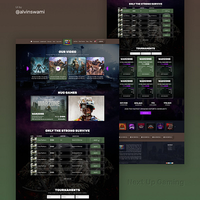Next Up Gaming graphic design ui web