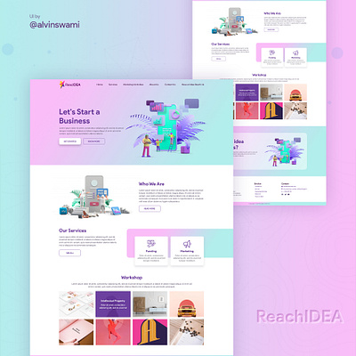 ReachIDEA graphic design ui webdesign