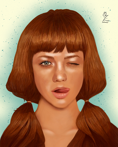 Portrait drawing by Oz Galeano art arte arte ozgaleano design dibujo digitalart drawing fanart illustration mexico model ozgaleano pelirroja portrait redhead retrato