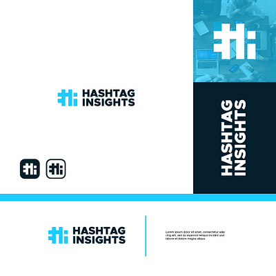 Logo design for Instagram Hashtag Marketing Saas branding h hashtag i insight instagram internet logo marketing minimal modern saas social