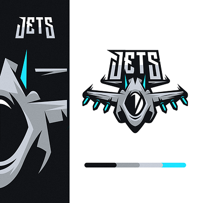 Fighter Jet Mascot Logo aircraft design detailed drawing esports logo fighter jet logo plane vector