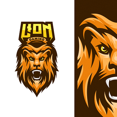 Lion Gaming Mascot Logo design detailed drawing esports logo illustration lion lion illustration lion logo lions logo vector