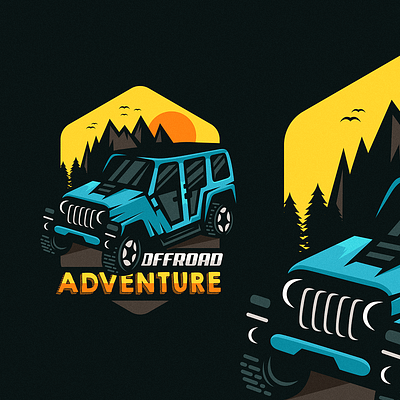 Offroad Adventure Logo adventure art artistic design detailed drawing illustration logo mountain offroad offroad adventure sketching vector vector art