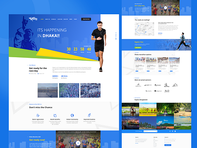 Dhaka Marathon Web UI bangladesh marathon sports ui ui uiux