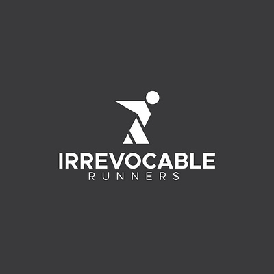 Logo concept for Irrevocable runners branding edgy fast irrevocable jogging logo minimal modern race runner running sleek sport stamina straight lines strength