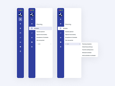Sidebar Navigation Menu design presentation ui uiux ux web web design