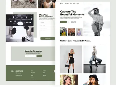 Studio Photography Landing Page app branding design illustration landing page logo photography typography ui