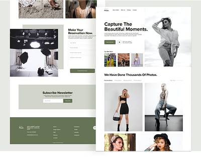 Studio Photography Landing Page app branding design illustration landing page logo photography typography ui