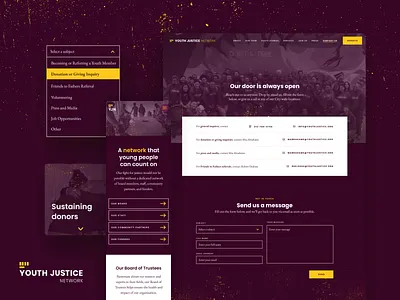 Youth Justice Network Initiative design digital design initiative justice ui user experience ux website young