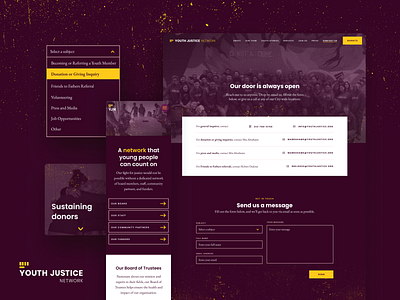 Youth Justice Network Initiative design digital design initiative justice ui user experience ux website young