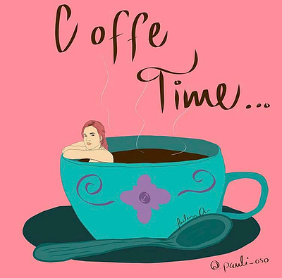 Coffee time / digital art digital illustration illustration womanillustration