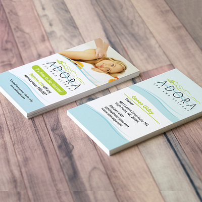 Adora Spa & Retreat - Business Cards adora spa and retreat branding business cards corporate brand identity design graphic design identity illustration illustrator logo print printing promotion retreat salon spa stationery type typography vector