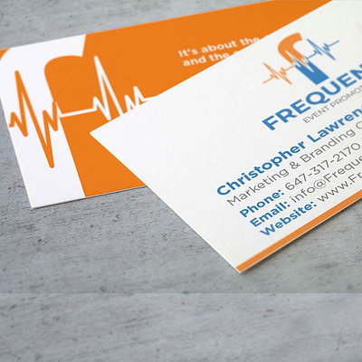 Frequency Event Promotions - Business Cards advertising branding business cards design event expo frequency event promotions graphic design identity illustration logo marketing printing promotions seminar show stationery typography vector webinar