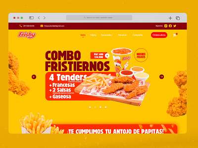 Redesign Frisby Website UI chicken design ui figma food photoshop ui webdesign website