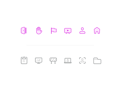 Icon Exploration clipboard door face id flag folder home icon icon exploration icons iconset security stats stop tv user work in progress