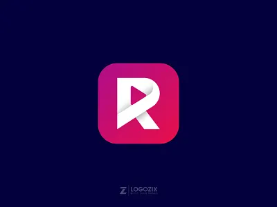 Rapflix branding fiverr logo gradient logo graphic design icon design logo logo design logo designer minimalist modern logo r logo r mark r play button logo r play logo rapflix