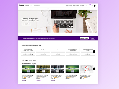 Udemy Website redesign branding design graphic design illustration ui ux