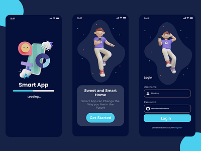 Smart App - Reupload 3d branding idnfest smart app smart home smartapp smarthome trending ui