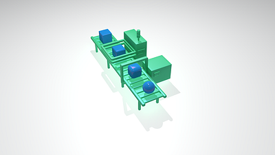 Production Line 3d c4d factory industry manufacturing modeling practice production line