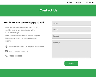 Daily UI Day 28 - Contact Us design ui ux web