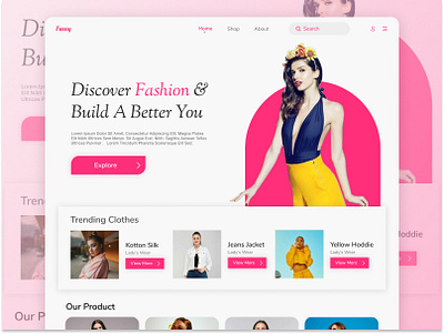 E-Commerce Cloth Landing Page design figma ui uidesign website webui