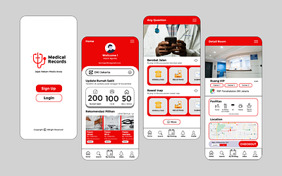 Digital Health App graphic design ui