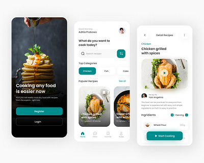 Recipes App Design app app design app recipe app recipes clean course design food minimalist recipe recipes ui ui design ux ux design