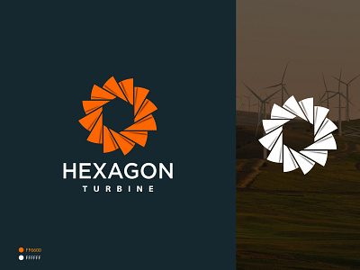 Modern Logo For HEXAGON TURBINE brand identity branding design flat graphic art graphic design graphics design illustration lettering logo logo art mechine logo mechinery minimalist modern turbine logo typography ui vector web sites