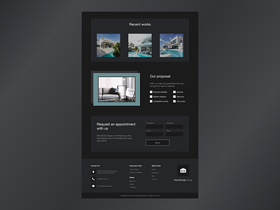 Real Estate Website – Bottom design real estate startup ui ux web website