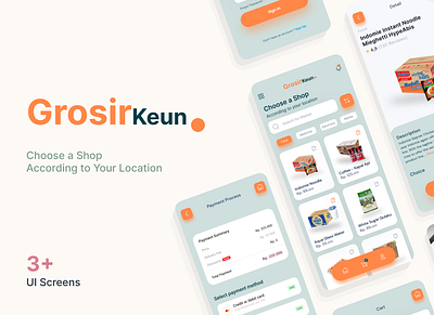 "Grosirkeun." Wholesale App app branding design graphic design logo ui