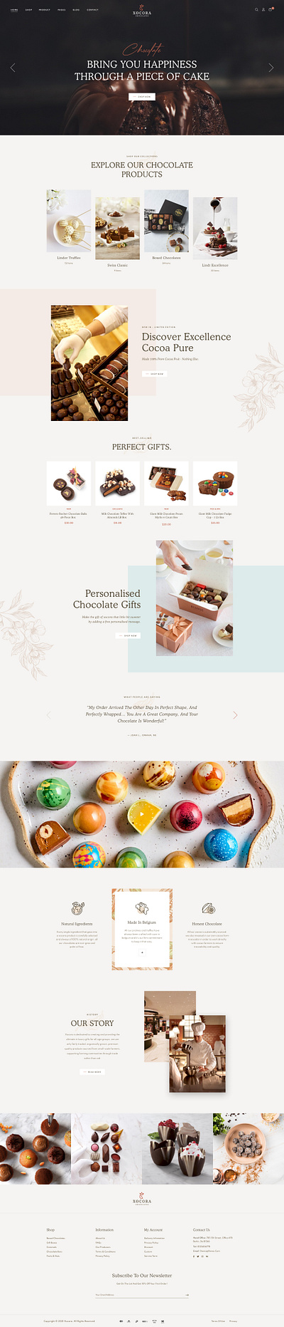 Xocora - Food Bakery WooCommerce WordPress Theme bakery cake shop chocolate clean customizable ecommerce flexible food opal wp responsive sweets woocommerce wordpress theme