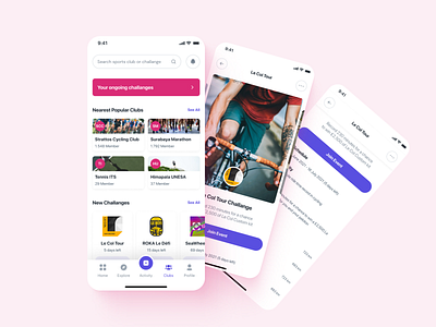 Sport-Hub Mobile App Design app clean design connect design hub mobile mobile app mobile design popular shot sports ui