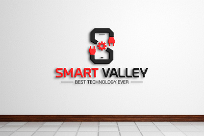 Smart Valley ai app branding design eps ever icon illustration logo mordern smart technology unique valley vector