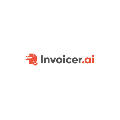 Logo concept for SaaS invoicing services ai billing branding document internet invoice logo minimal page paper quick saas tickmark wordmark