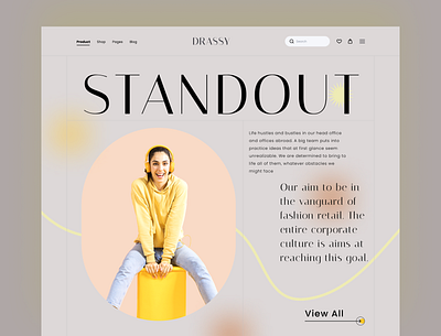 Drassy- Fashion Header Concept! cloth creative dress ecommerce fashion fashiondesigner homepage landing page marketing online shopping shopping style summer typography wear web web design website winter women fashion