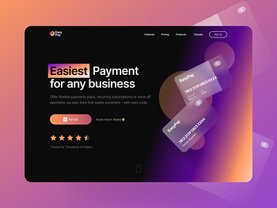 Easy Pay Finance UI Design branding design finance fintech minimal ui ux