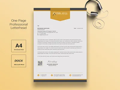 Corporate Letterhead Word Template business letterhead clean letterhead corporate letterhead letterhead template presentation folder