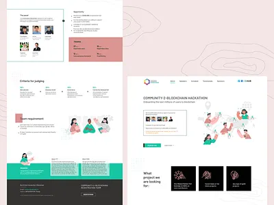 Hackathon | Community2blockchain blockchain community design hackathon landing page ui