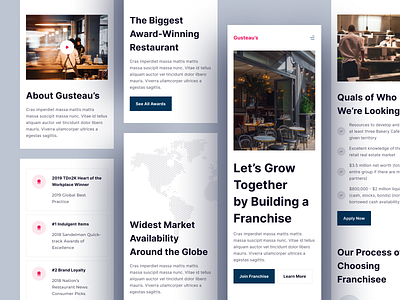 Gusteau's FnB Franchise Responsive (part of Landy UI Kit) beverages design fnb food and beverages franchise landing page landy panding page ui kit responsive restaurant ui ui kit ui8 user experience user interface ux web design web page